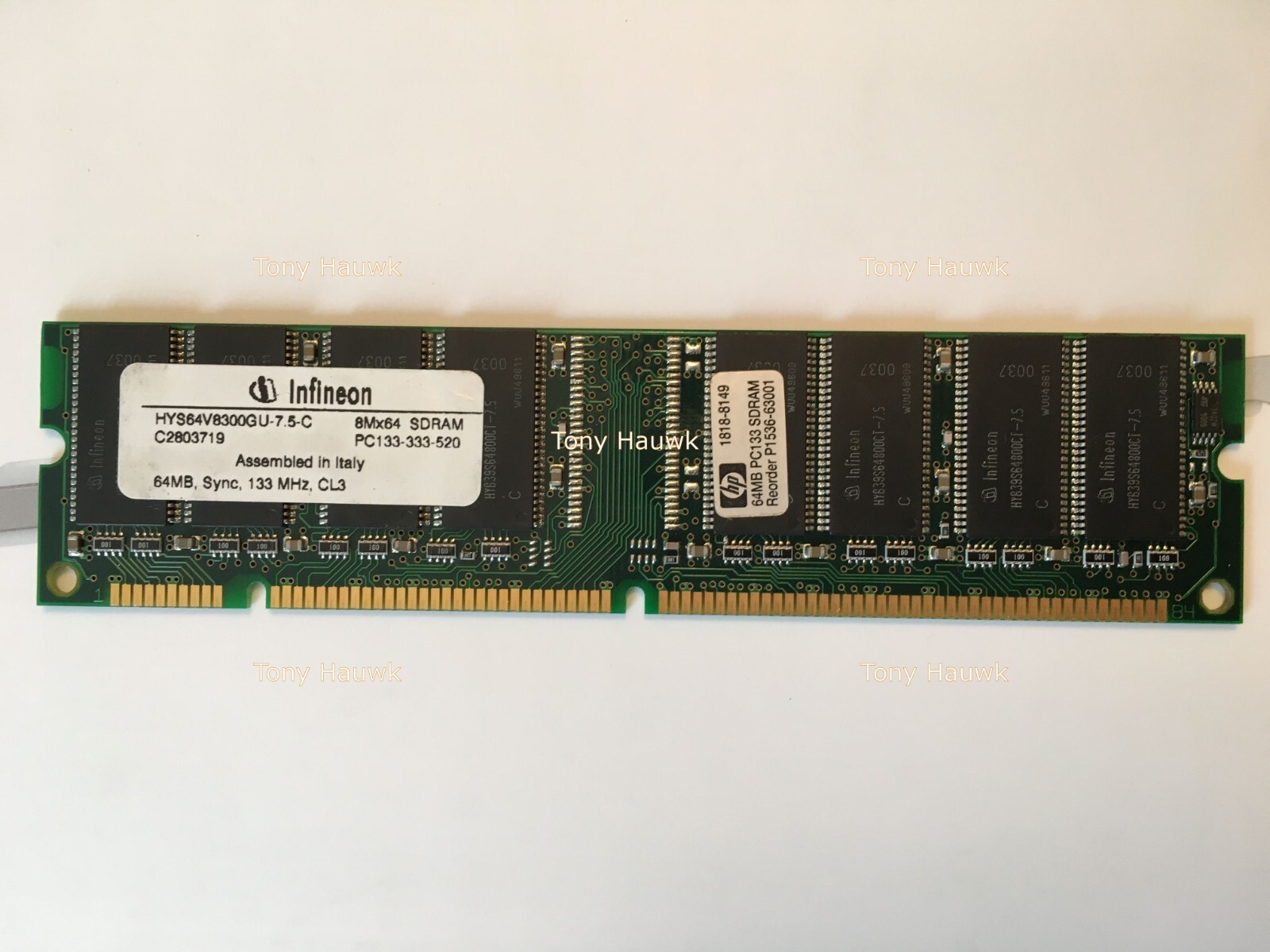 RAM INFINEON HYS64V8300GU-7.5-C SDRAM PC133 133MHz 168Pin DIMM | eBay