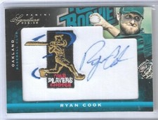 2012 PANINI SIGNATURE SERIES RYAN COOK AUTO ROOKIE CARD RC #140 ~ 001/299 UNIQUE