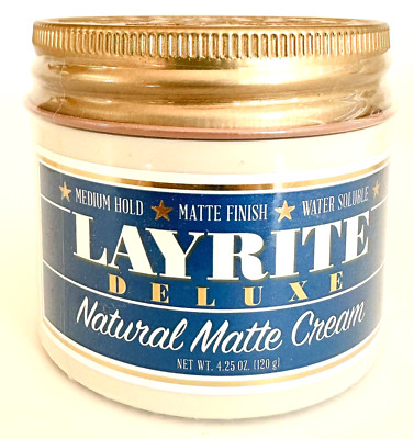Layrite Pomade medium Hold natural matte cream 120 Gramm wasserlöslich