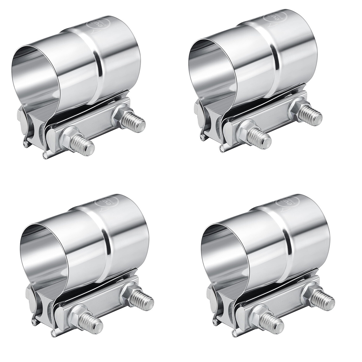 4Pcs Heavy Duty 3.5 Inch 304 Stainless Steel Exhaust Band Clamps