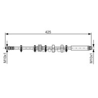 Bosch Bremsschlauch Bremsleitung Vorne Links FüR Fiat Punto Van Cabriolet