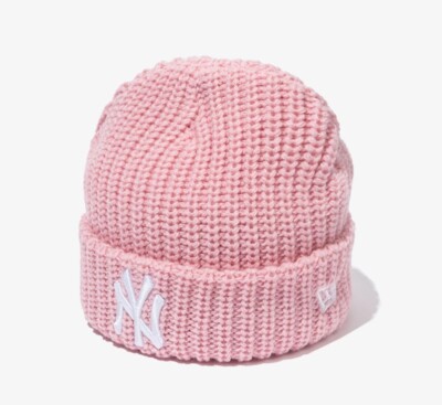 Newera x MLB New York Yankees Big Rib Cuff Beanie Light Pink | eBay