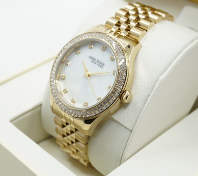 Anne Klein 12/7742MPGB All Stainless Steel Gold-Tone Watch  display picture 2