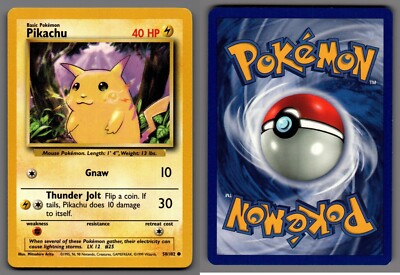 pokemon base set common card 58102 pikachu #58 PSA 10 followed by comics Post Your Newly Discovered Repeating