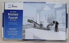 Home Impressions Two Handle Kitchen Faucet With Sprayer 455368 NIB
