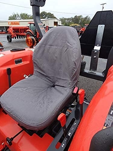 2008 and Up Kubota Seat Covers for tractor MX4800, MX5000, MX5200 in Gray Endura - Picture 3 of 4