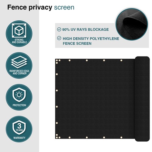 4/5/6/8 ft Privacy Fence Screen Garden Yard UV Windscreen Mesh Shade Net Cover - Picture 10 of 44