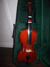 Harmonia Violia Violin 3/4 In Excellent Shape With Soft Blue Carrying Case Bow