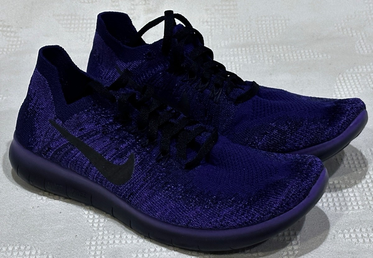 NIKE Free RN Flyknit Cobalt Blue Purple Running Shoes NEW Youth Girls Boys  Sz