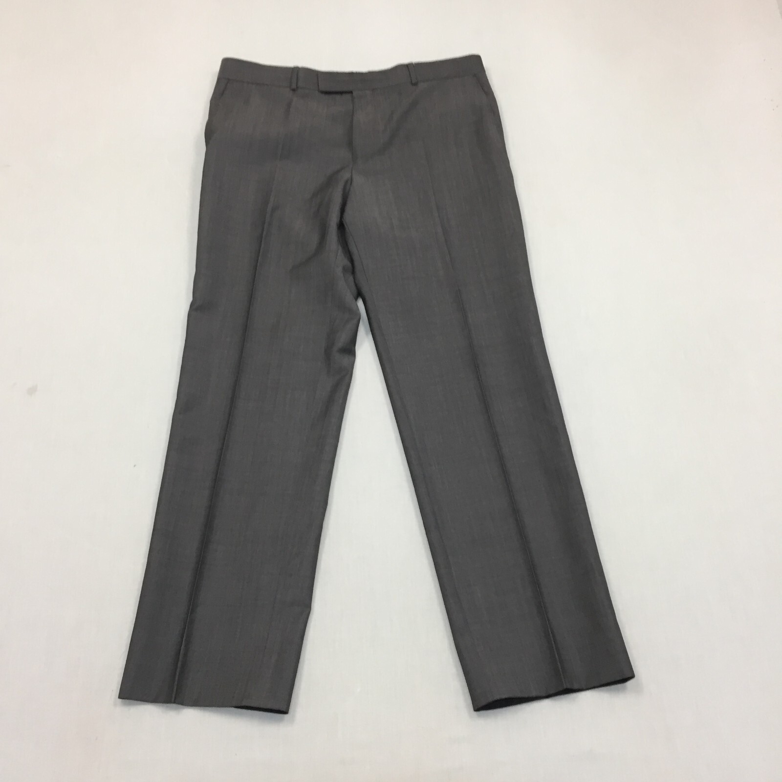 Simon Carter Suit Trousers Mens W34 L31 Straight Fit Dress Pants Wool Mix Grey