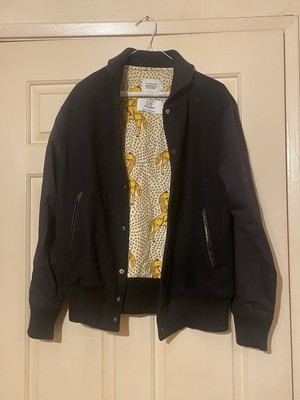 House Of Billiam Millionhands Varsity Jacket Black Men Size S Wool 20 x26 