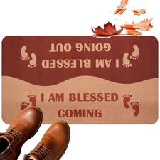 Funny Welcome Doormat I Am Blessed Coming I Am Blessed Going Out,Adds Humor a...