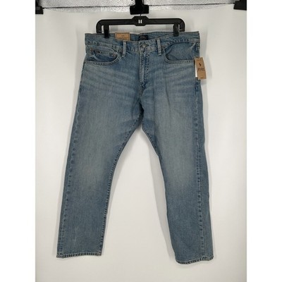 Polo Ralph Lauren Jeans Mens 36x32 Blue Denim Varick Slim Straight Low Stretch