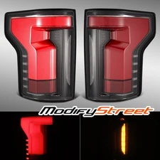 For 2015-2020 Ford F150 OEM Rear Brake Parking Red Tail Lights Pair Black Red