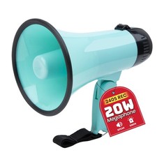 MyMealivos 20W Megaphone Bullhorn, Built in Siren  240s Recording, 5.4" 8.6"...
