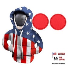 Car Gear Shift Hoodie, Gear Shift Cover Us Flag Gear Shift Cover red Coaster