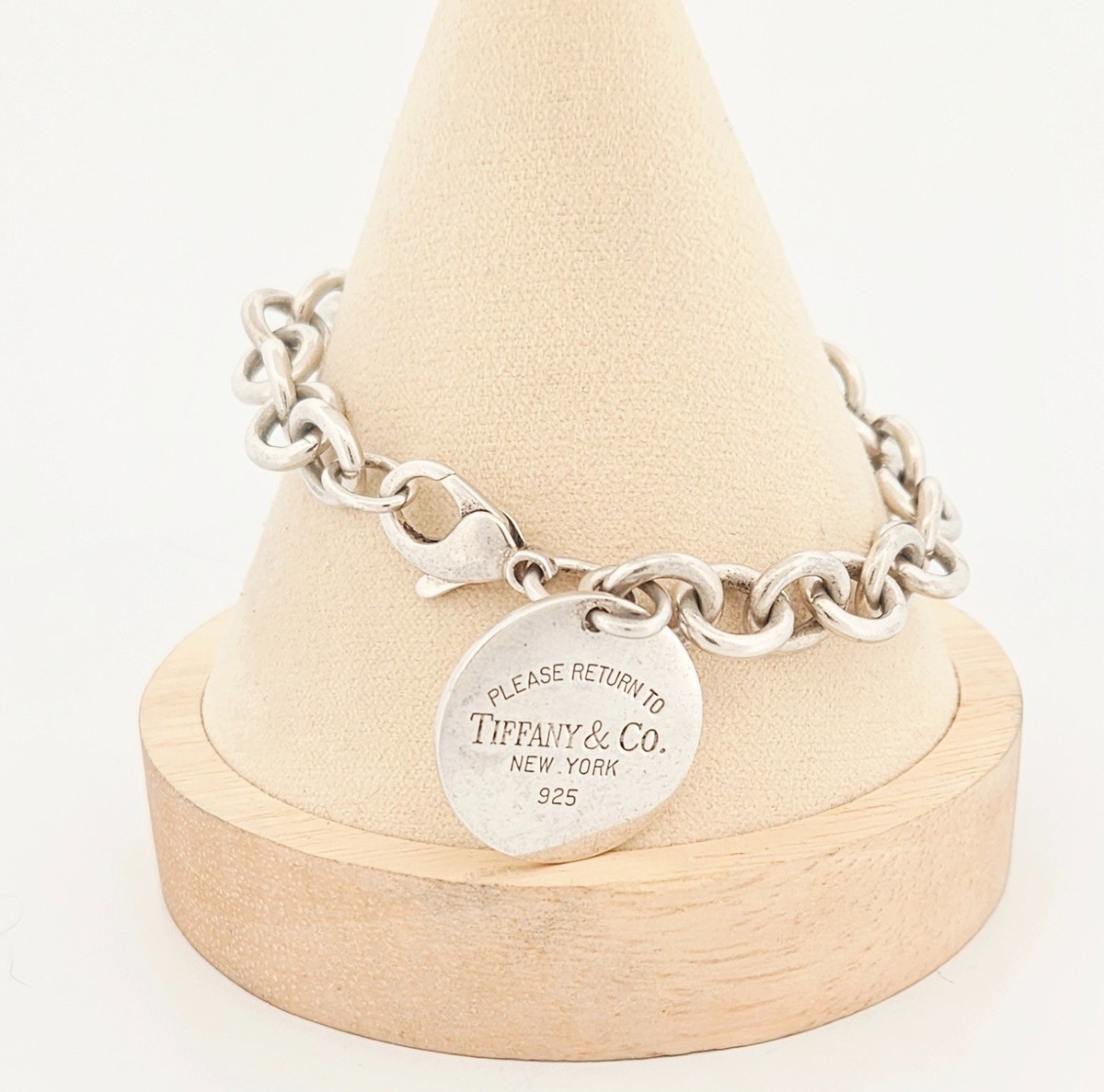 Tiffany & Co Please Return to Tiffany round tag bracelet 7.5" View 3