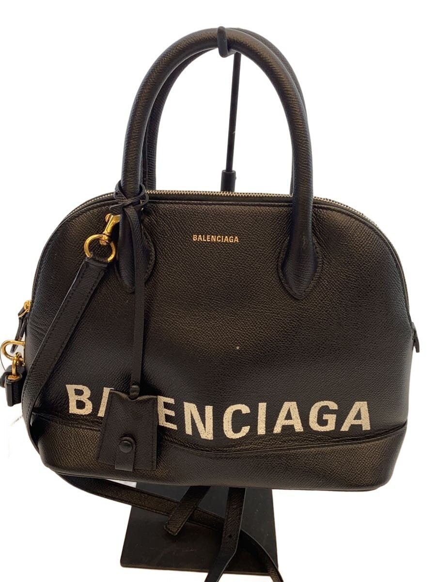 Balenciaga Black Leather Classic Style Handbag B18873 Women Auth From Japan RIN