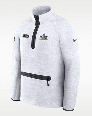 Nike Seattle Seahawks Super Bowl LX Opening Night Tech Fleece 1/2 Zip - XL