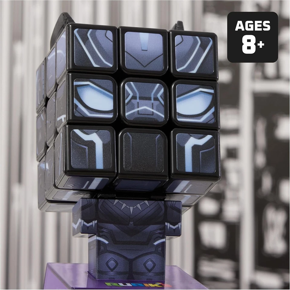 Cubo de Rubik, cubo rompecabezas pantera negra - rompecabezas coleccionable y juguete de escritorio para Foto 2 de 4