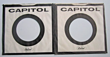 45 rpm 7" Capitol company record sleeves 2 pak