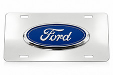 Ford 3d Logo Chrome Stainless Steel Metal License Plate Sign Tag Ford 3d Logo Chrome Stainless Steel Metal License Plate Sign Tag