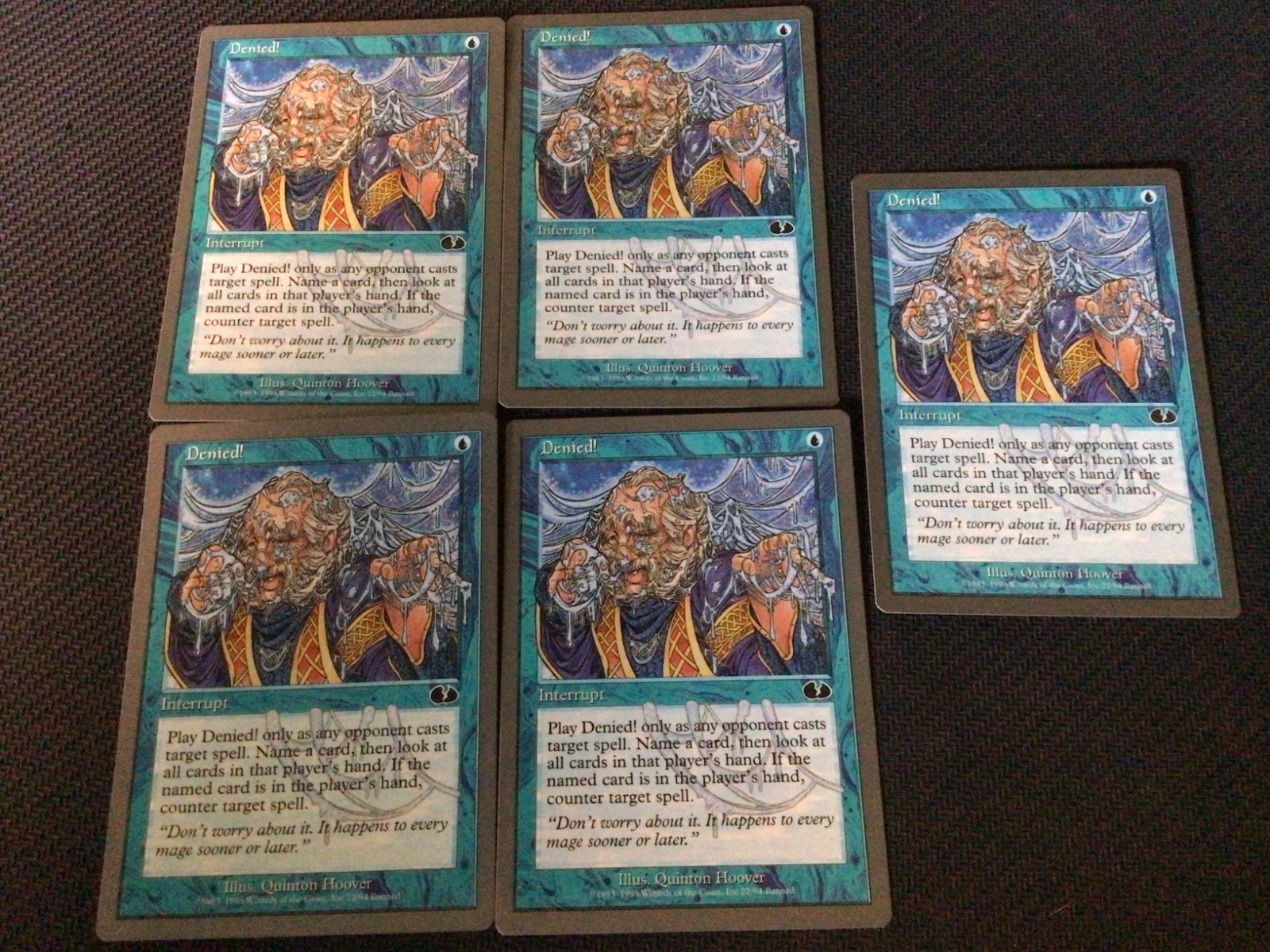 MAGIC THE GATHERING UNGLUED DENIED! x5! FREE COMBINED SHIPPING! NM!