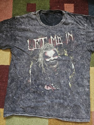 Original WWE Authentic Bray Wyatt  The Fiend  Let Me In Acid Wash T-Shirt Large