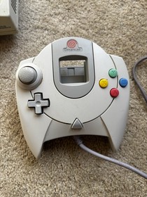 Sega Dreamcast Console White HKT-3020 W/ Controller & VMU Virtua Tennis *READ*