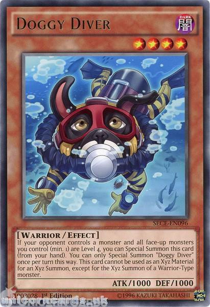 SECE-EN096 Doggy Diver Rare 1st Edition Mint YuGiOh Card