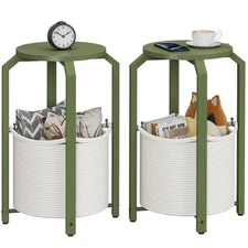 Small Side Table, Round End Table, Night Stand, Bedside Table, Sofa Table wit...