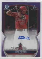 2023 Bowman Chrome Prospect Purple Refractor 73/250 Luis Torres #CPA-LT Auto 6yz