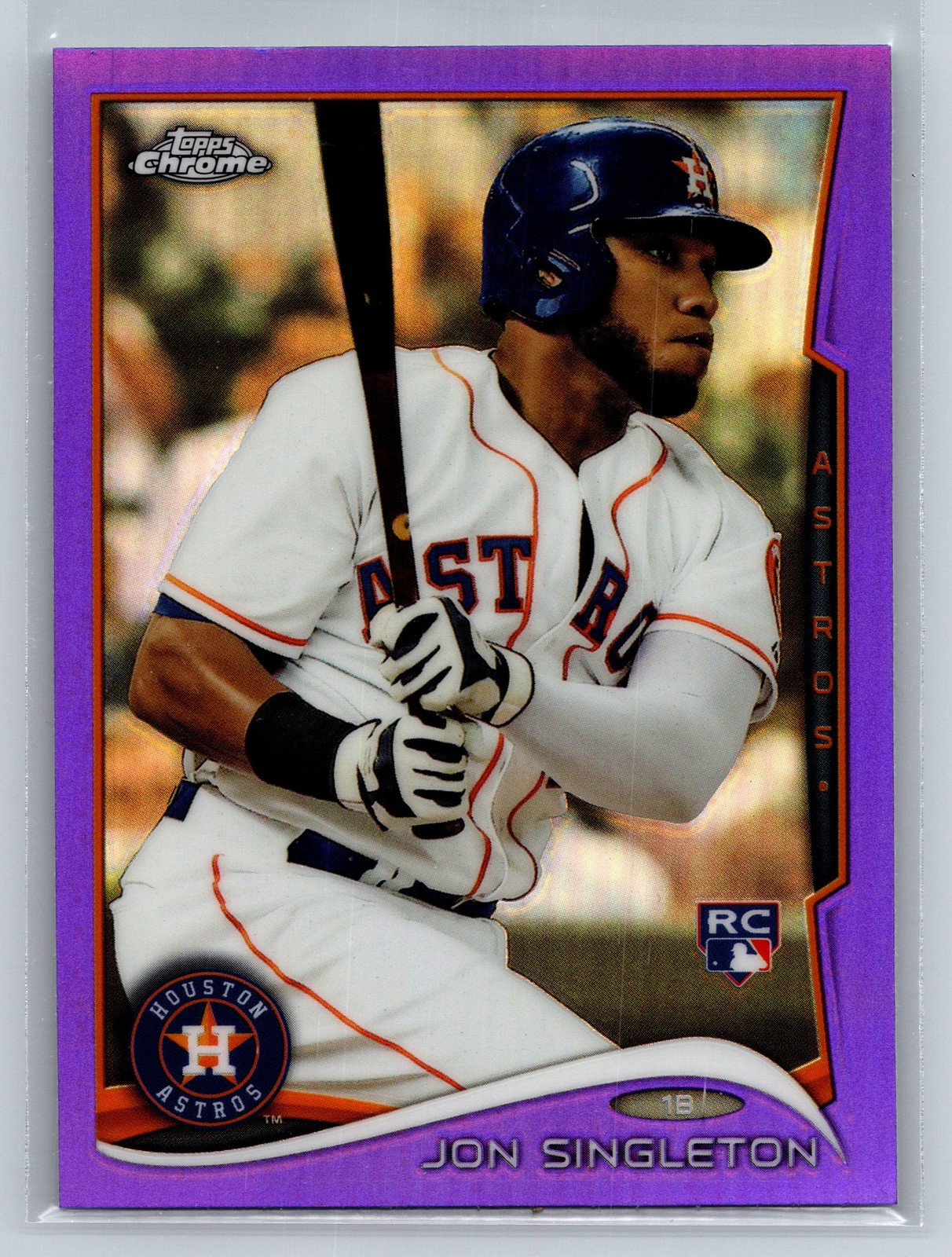 2014 Topps Chrome JON SINGLETON #55 Purple Refractor RC