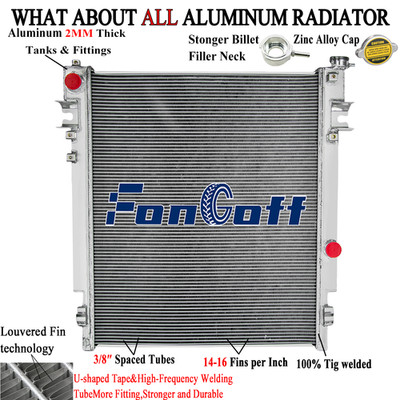 4-Row Aluminum Radiator For 2010~2012 Dodge Ram 2500 3500 4500 6.7L L6 Diesel