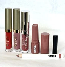 NEW 5PC Makeup By Mario Lip Pencil/Lip Balm/Ciate/Stila Mini Liquid Lipstick Lot