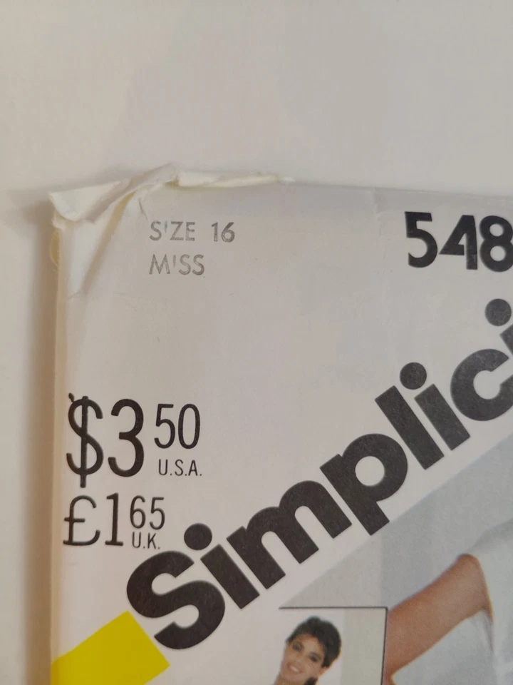 Simplicity 5481 Pants Skirt Top Jacket Wardrobe Sewing Pattern Ladies 16 UC - Image 2 of 4