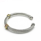 David Yurman 14K Sterling Ruby Cable Station Cuff 6" Bracelet Lot of 2 #S5627-3 — photo 6