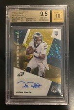 2020 PANINI MOSAIC JALEN HURTS NO HUDDLE GOLD /10 AUTOGRAPH BGS 9.5 AUTO 10 RC