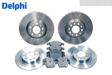 DELPHI Front & Rear Brake Discs & Brake Pad Braking Set Fits Toyota Verso