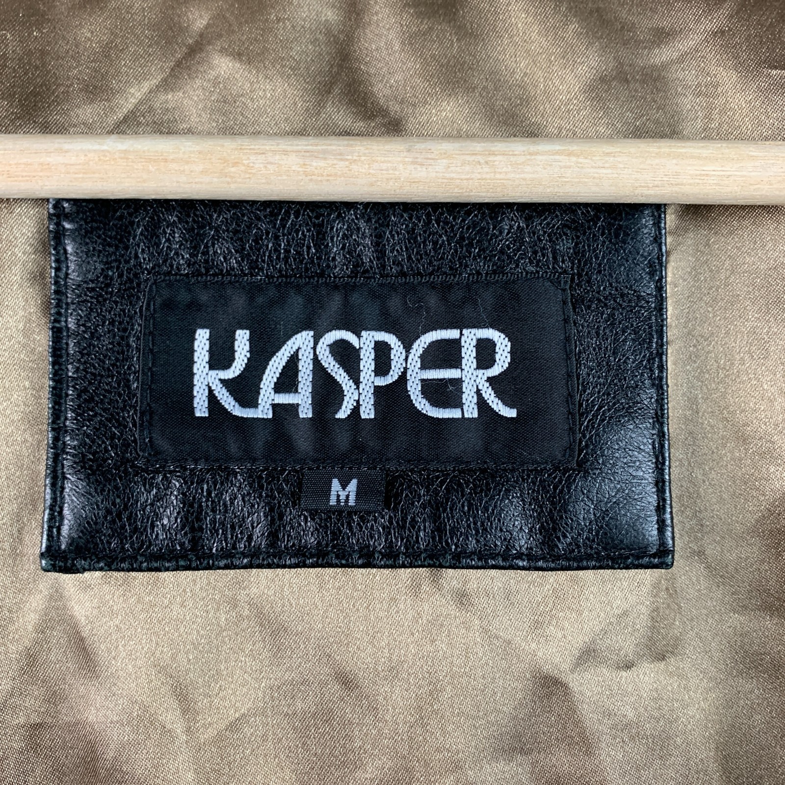 Kasper Jacket Brown Leather Collared Buttons Pock… - image 11