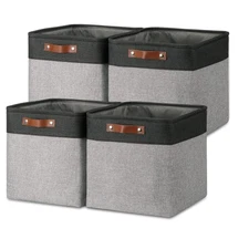 Temary Cube Storage Baskets 4 Pack 13 Inch Fabric Cube Storage Bins Large Bas...