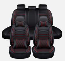 For Kia Full Set Car Seat Covers Leather 5 Seater Front Rear Cushion Protecter