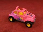 Vintage 1989 Hot Wheels Real Riders Cal California Custom VW Baja Bug Pink Nice