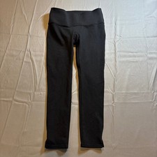 Spanx Black Athleisure High Waist Cropped Leggings Side Slit Womens Size Medium