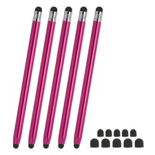 5 Pcs Stylus Pens for Touch Screen, 2 in 1 Universal Capacitive Stylus, Red