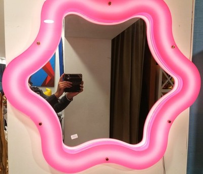 SELETTI, Supercurve Mirror. Mirror and perplex material, frame lights up