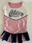 Pet Halloween Dog Cheerleader Costume Pink Navy Cheer Leader Pet Outfit Size XL