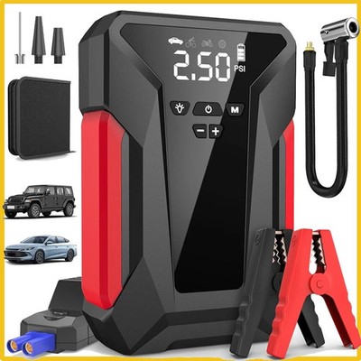 10000mAh Auto KFZ Kompressor Luftpumpe Booster Powerbank Starthilfe Jump Starter
