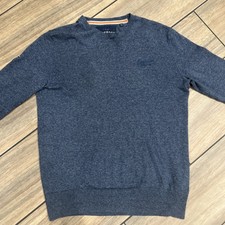 SUPERDRY Men Cotton Cashmere Knit Sweater Jumper Size M
