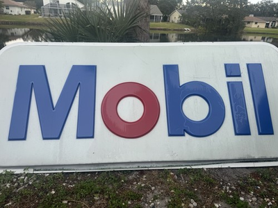 #ad MOBIL OIL GAS STATION SIGN $850.00